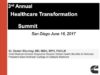 Healthcare Transformation Summit presentation, Dr. Dexter Shurney, MD, MBA, MPH, FACLM