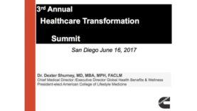 Healthcare Transformation Summit presentation, Dr. Dexter Shurney, MD, MBA, MPH, FACLM